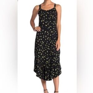 Ella Moss Womens Midi Bodycon Lemon Stretch Dress, Size XS